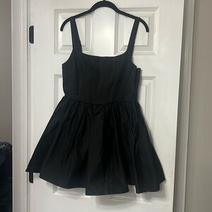 Finesse NWOT Lorella black poplin mini dress size large